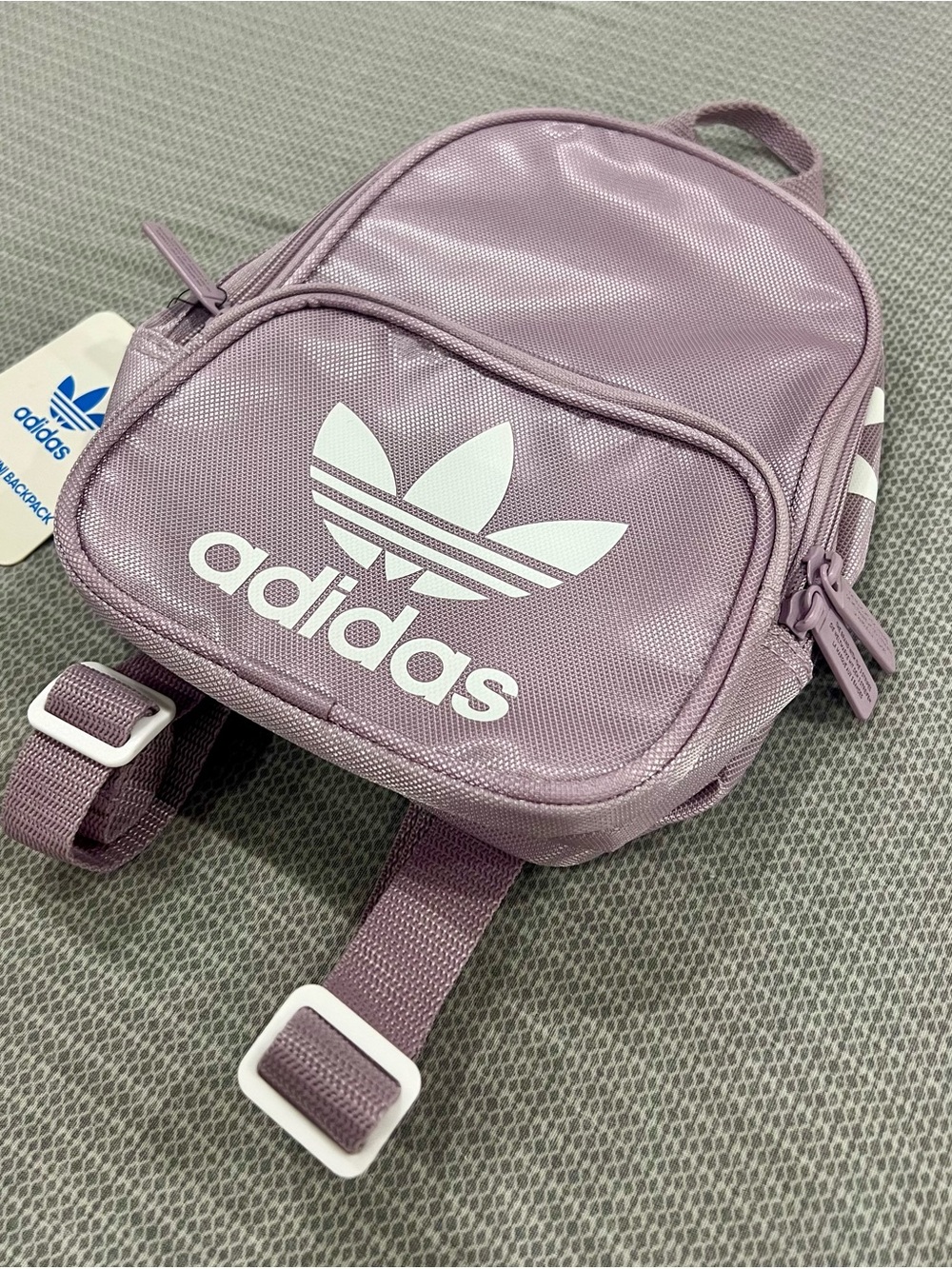 adidas Lilac Trefoil Mini Backpack - Picture 1 of 5